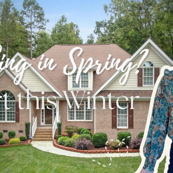 Home in Montgomery, NJ during winter being prepared for a spring home sale